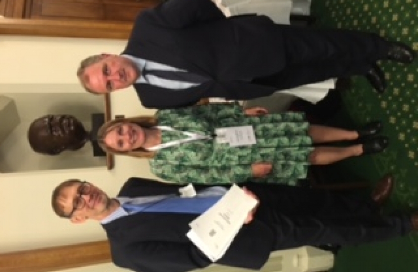 Peer Beneke (CEO MS International Federation), Michelle Mitchell (CEO MS Society) and Simon Hoare MP